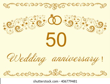 50th Wedding anniversary Invitation.