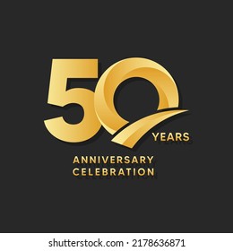 50th year anniversary design template. vector template illustration