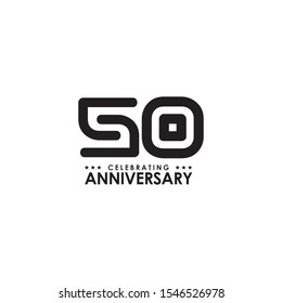 50th Year Celebrating Anniversary Emblem Logo