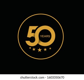 50th Years Anniversary Celebration Design. 