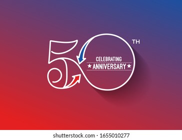 50th Years Anniversary Celebration Design. 