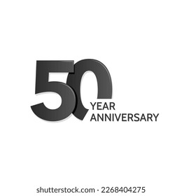 50th Years Anniversary celebration design. Vector illustration.