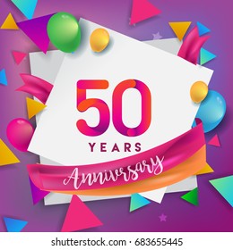 60th Years Anniversary Celebration Design Balloons Stock Vector ...