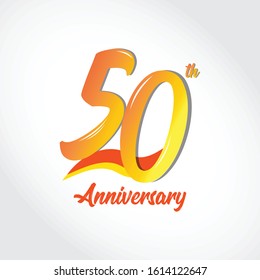 50th Years Anniversary Template Design. Vector Eps 10