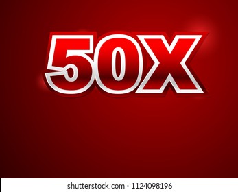 50x red logo