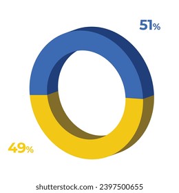 51 49 3d donut pie chart illustration eps vector