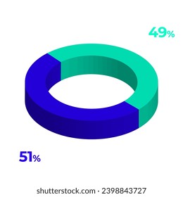 51 49 3d donut pie chart illustration eps vector