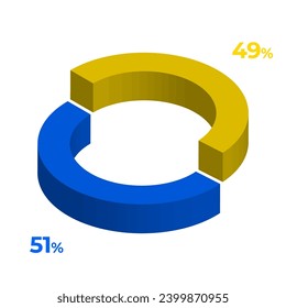 51 49 3d donut pie chart illustration eps vector