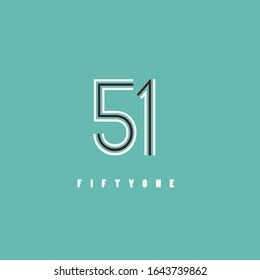 51 digit letter abstract design logo linear elegant design 
