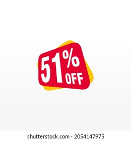 51 discount, Sales Vector badges for Labels, , Stickers, Banners, Tags, Web Stickers, New offer. Discount origami sign banner