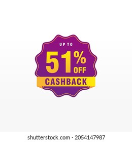 51 discount, Sales Vector badges for Labels, , Stickers, Banners, Tags, Web Stickers, New offer. Discount origami sign banner