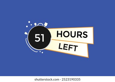 Noch 51 Stunden, Icon, Stile, Timer, Countdown, Uhr, Zeit, Hintergrund, Vorlage, 51 Stunden, Countdown, Sticker, Linkes Banner, Geschäft, Verkauf, Label-Button
