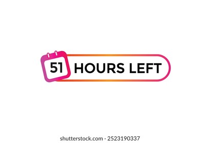 51 horas restantes, ícone, stile, temporizador, contagem regressiva, relógio, tempo, fundo, modelo, 51 horas restantes, contagem regressiva, adesivo, faixa esquerda, negócio, venda, botão de etiqueta
