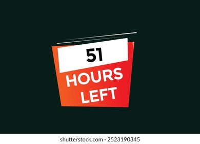 Noch 51 Stunden, Icon, Stile, Timer, Countdown, Uhr, Zeit, Hintergrund, Vorlage, 51 Stunden, Countdown, Sticker, Linkes Banner, Geschäft, Verkauf, Label-Button
