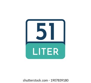 51 liters icon vector illustration