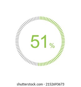 51% Loading. 51% circle diagrams Infographics vector, 51 Percentage ready to use for web design ux-ui.