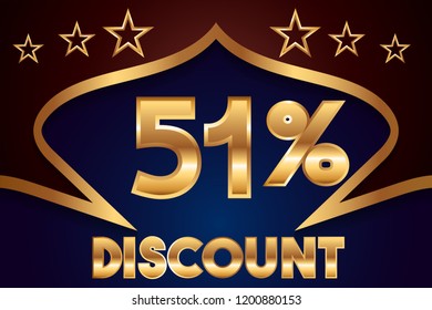 51% off discount promotion sale,  sale promo marketing.