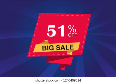51% off discount promotion sale,  sale promo marketing.