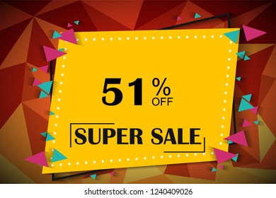 51% off discount promotion sale,  sale promo marketing.