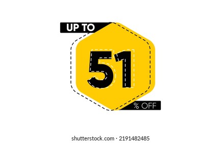 51 por ciento descuento ilustración vectorial, 51 por ciento fuera del vector de venta, 51 por ciento fuera de abstracto