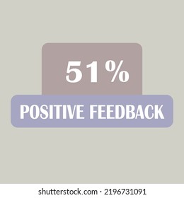 51 % percentage of positive reviews, vector art illustration of the label sign - Shutterstock ID 2196731091
