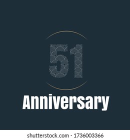 51 year anniversary celebration, vector design for celebrations, invitation cards and greeting cards