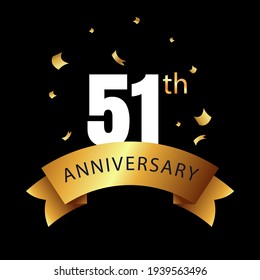 51 year anniversary celebration, vector design for celebrations, invitation cards and greeting cards