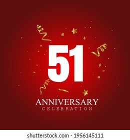 51 year anniversary celebration, vector design for celebrations, invitation cards and greeting cards