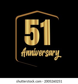 51 year anniversary celebration, vector design for celebrations, invitation cards and greeting cards