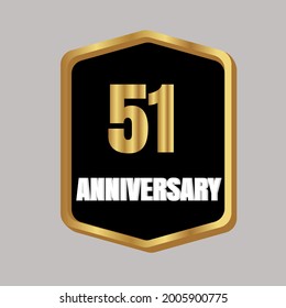 51 year anniversary celebration, vector design for celebrations, invitation cards and greeting cards