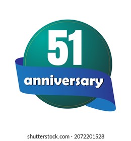 51 year anniversary celebration, vector design for celebrations, invitation cards and greeting cards