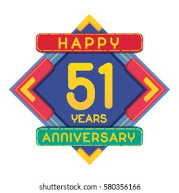 51 Years Anniversary Celebration Design.