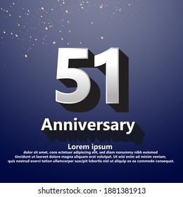 51 years anniversary celebration logo vector template design