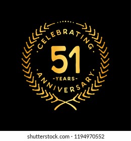 51 years design template. 51st vector and illustration.
