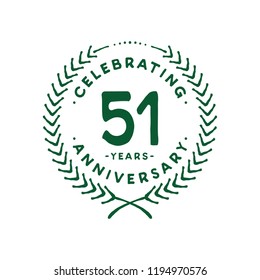 51 years design template. 51st vector and illustration.