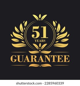 51 Years Guarantee Logo vector,  51 Years Guarantee sign symbol
