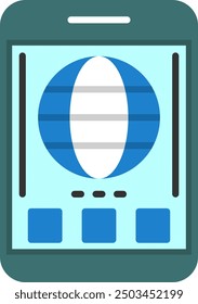 516 - Globe Line Filled Vector Icon Design