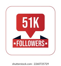 Vektorgrafik von 51K Followers Design Template