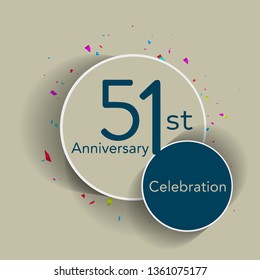 51st anniversary logo with the classic stage, gives a simple feel but looks elegant, this design is suitable for greeting cards or invitation cards