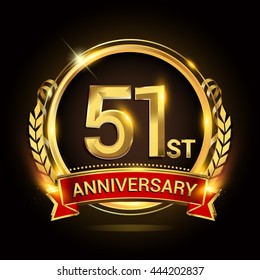 Celebrating 5 Years Anniversary Logo Golden Stock Vector (Royalty Free ...