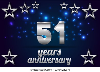 51th Anniversary numbers. background for anniversary