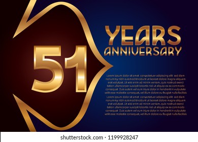 51th Anniversary numbers. background for anniversary