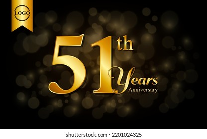 Diseño de plantillas para el 51 aniversario. para folleto, folleto, revista, póster de folleto, banner, web, invitación o tarjeta de saludo. Ilustraciones vectoriales.