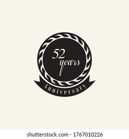 52-jährige Logo-Design Set Vector Template Design Illustration