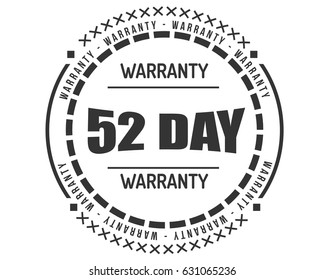 52 day of black warranty vector