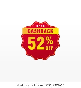 52 discount, Sales Vector badges for Labels, , Stickers, Banners, Tags, Web Stickers, New offer. Discount origami sign banner