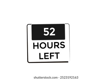 Quedan 52 horas, icono, estilo, temporizador, cuenta regresiva, reloj, tiempo, fondo, Plantilla, quedan 52 horas, cuenta regresiva, pegatina, Anuncio izquierdo, negocio, venta, Botón de etiquetas
