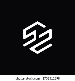 Plantilla de vectores de iconos monograma del polígono de diseño de logotipo de 52 letras