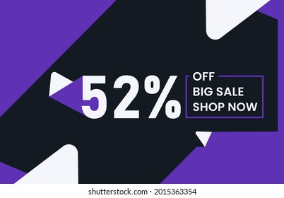 52% off banner, Discount offer, Big Sale Banner Add, Special Offer