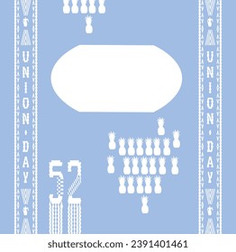 52 UAE National Day. Translated Arabic: Union Day of United Arab Emirates. Illustration. Vector eps 10.